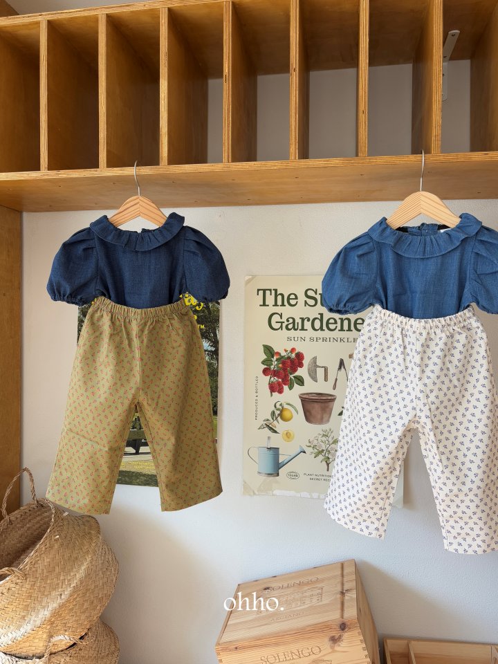 Ohho - Korean Children Fashion - #kidzfashiontrend - Denim Frill Blouse - 3