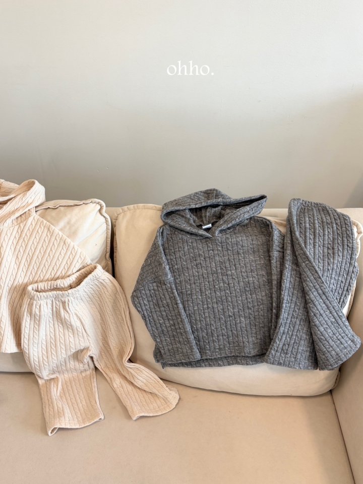 Ohho - Korean Children Fashion - #littlefashionista - Cable Knit Pants - 2