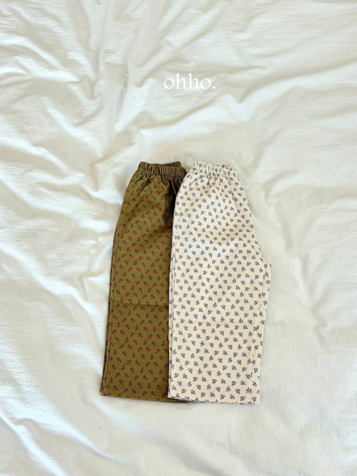 Ohho - Korean Children Fashion - #littlefashionista - Rose Flower Pants - 6