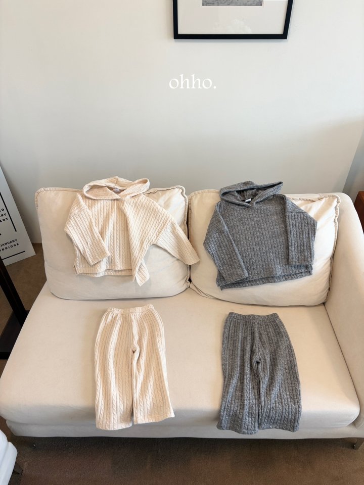 Ohho - Korean Children Fashion - #minifashionista - Cable Knit Hood - 4