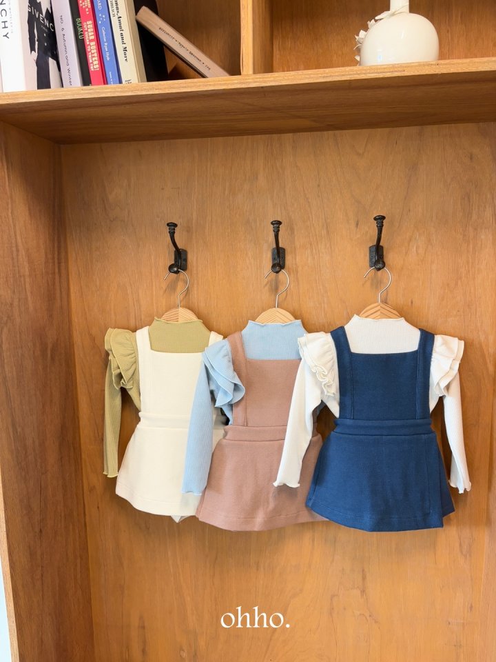 Ohho - Korean Children Fashion - #prettylittlegirls - Pepper Suspenders Wrap Skirt Pants - 3