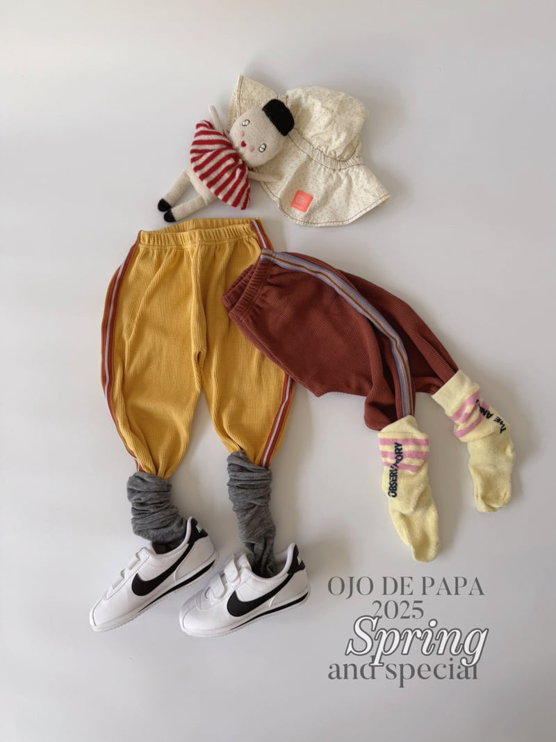 Ojodepapa - Korean Children Fashion - #Kfashion4kids - Waffle Line Pants