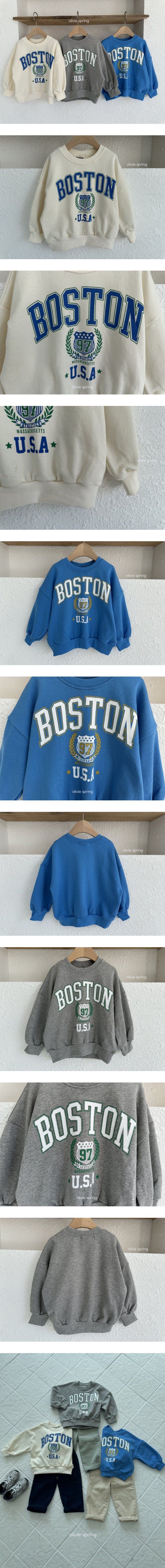 Olivie - Korean Children Fashion - #designkidswear - (Junior) Boston Sweatshirts
