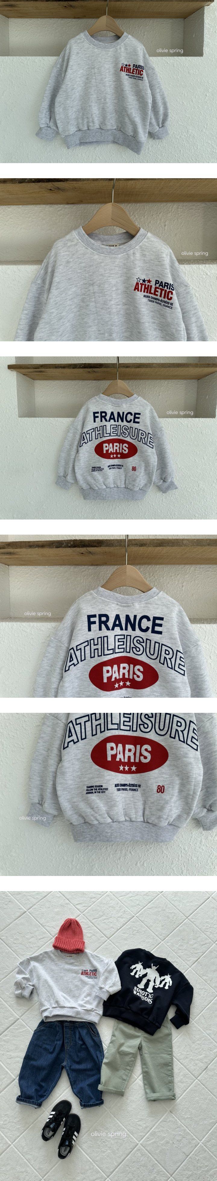 Olivie - Korean Children Fashion - #magicofchildhood - (Junior) Paris Sweatshirts