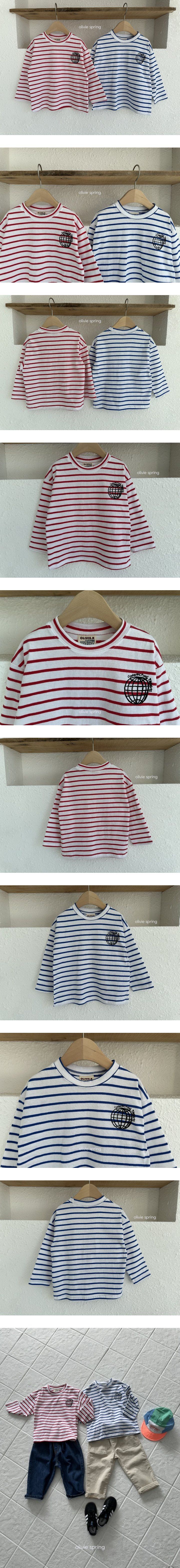 Olivie - Korean Children Fashion - #stylishchildhood - Cream Stripe Tee