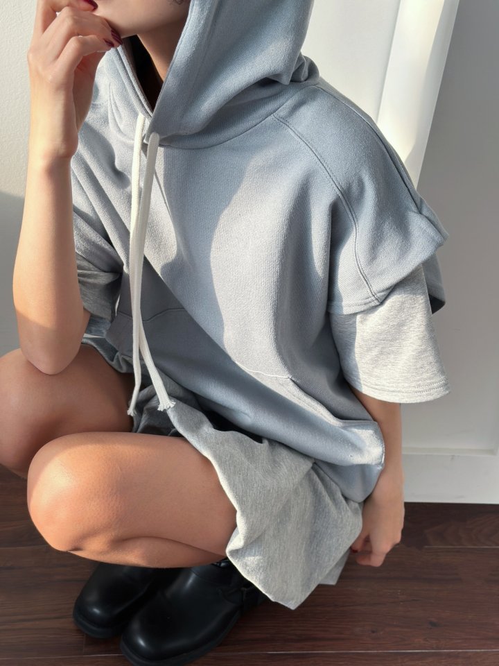 One the woman - Korean Women Fashion - #momslook - Vest Hood Sweatshirts - 3