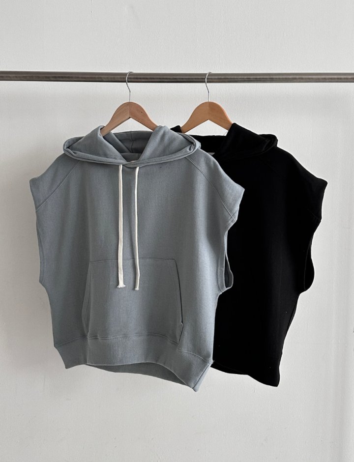 One the woman - Korean Women Fashion - #momslook - Vest Hood Sweatshirts - 6