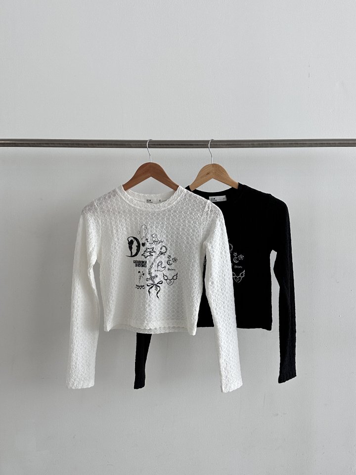 One the woman - Korean Women Fashion - #momslook - Wrinkle Graphic Tee - 5