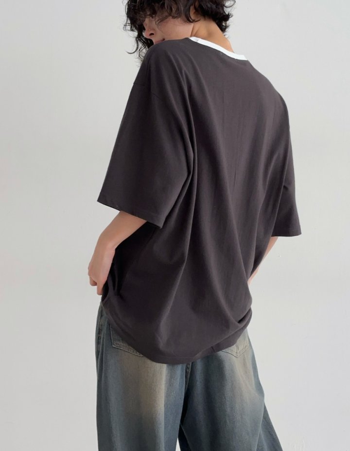One the woman - Korean Women Fashion - #momslook - Dog Colored Tee - 3
