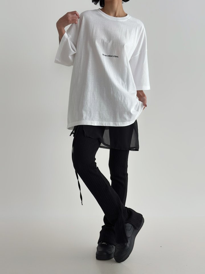 One the woman - Korean Women Fashion - #momslook - Rose Graphic Tee - 3