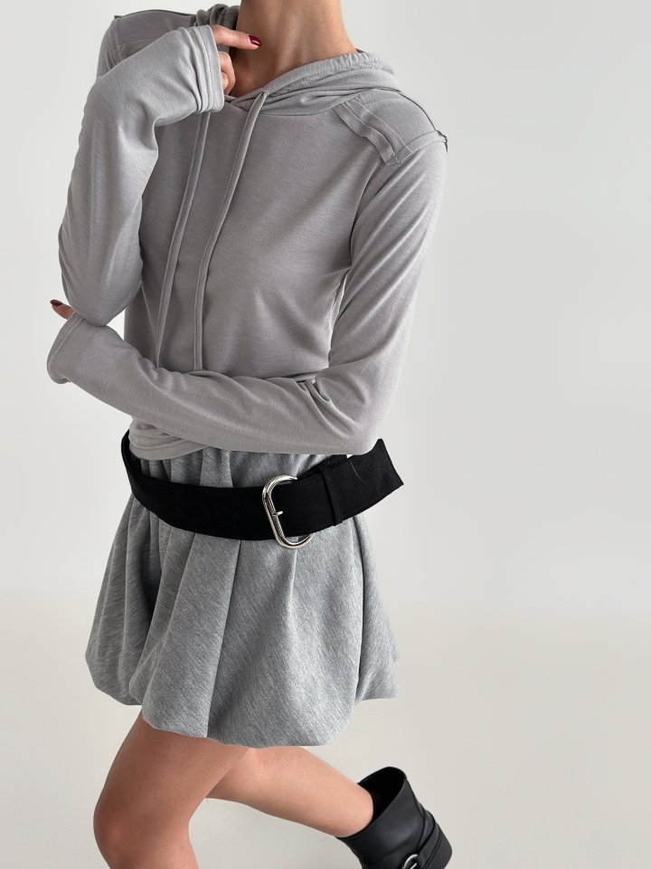 One the woman - Korean Women Fashion - #vintageinspired - Simple Dekki Hood Tee