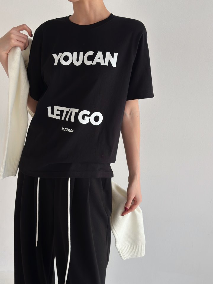 One the woman - Korean Women Fashion - #vintageinspired - Matilde Lettering Tee - 4