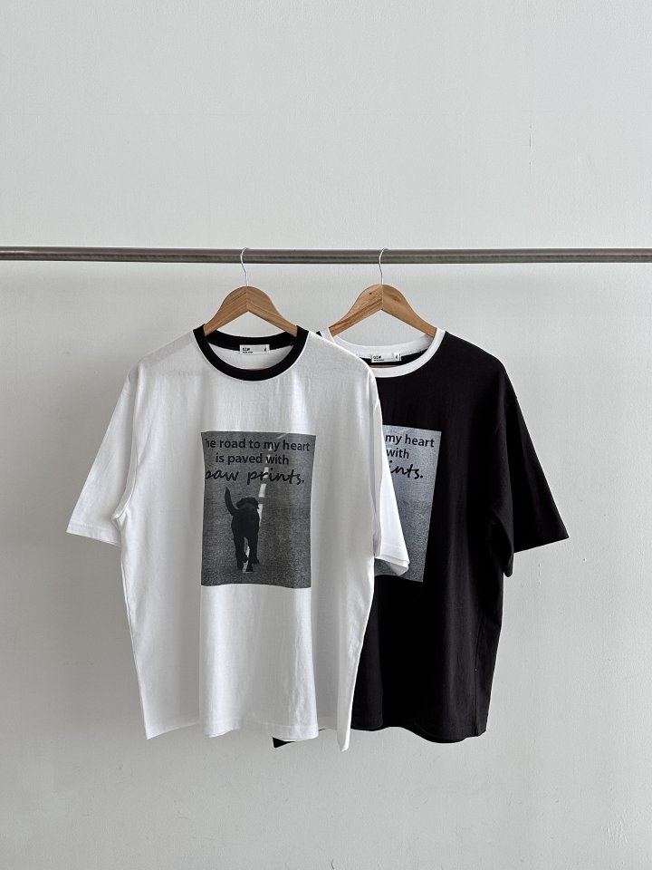 One the woman - Korean Women Fashion - #womensfashion - Dog Colored Tee - 6