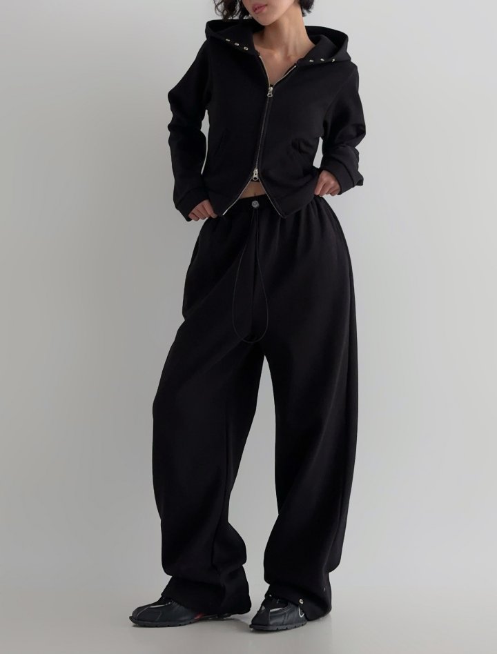 One the woman - Korean Women Fashion - #womensfashion - Snap Two Way Top Bottom Set