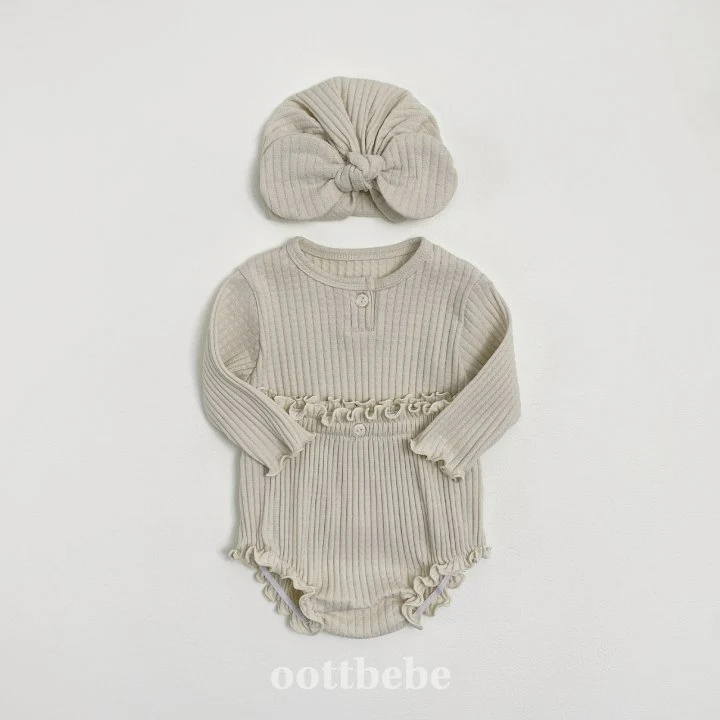Oott Bebe - Korean Baby Fashion - #babyfever - Kiki Rib Bloomer Set - 7