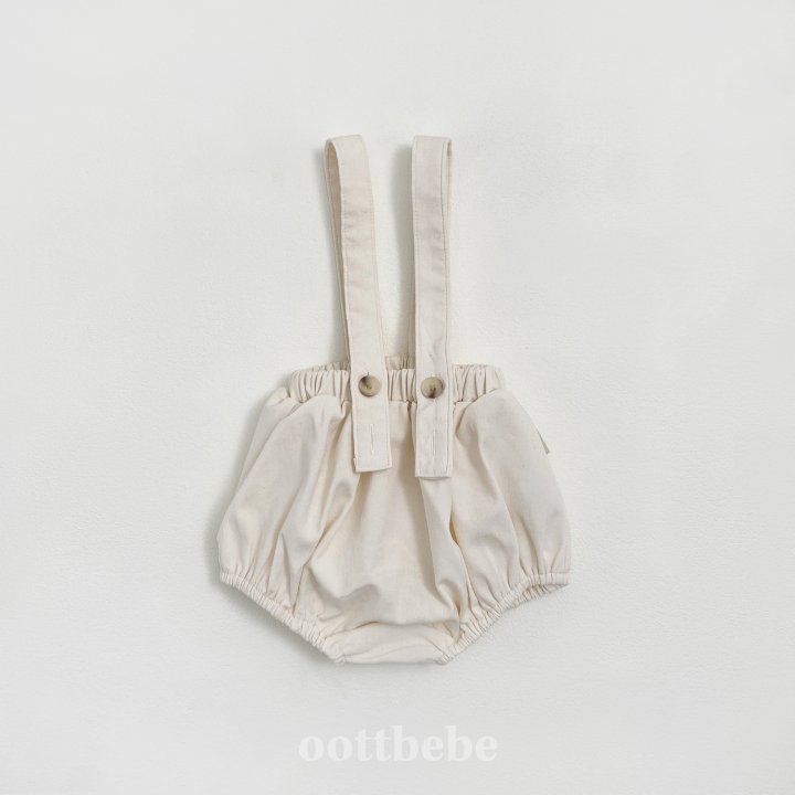 Oott Bebe - Korean Baby Fashion - #babygirlfashion - Creamy Overalls Suit - 7