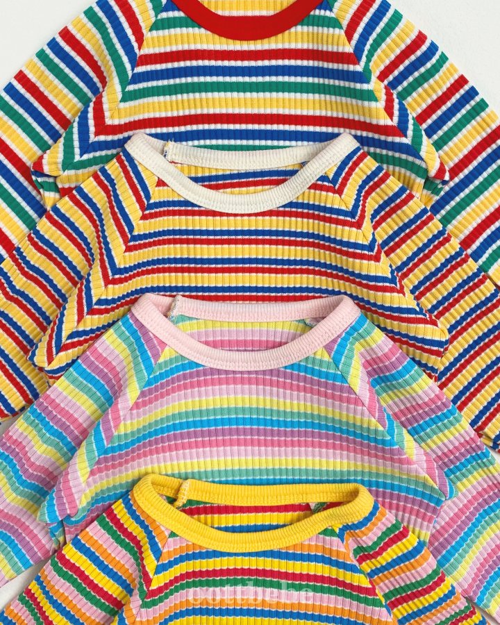 Oott Bebe - Korean Baby Fashion - #babygirlfashion - Rainbow Suit Bonnet Set - 10