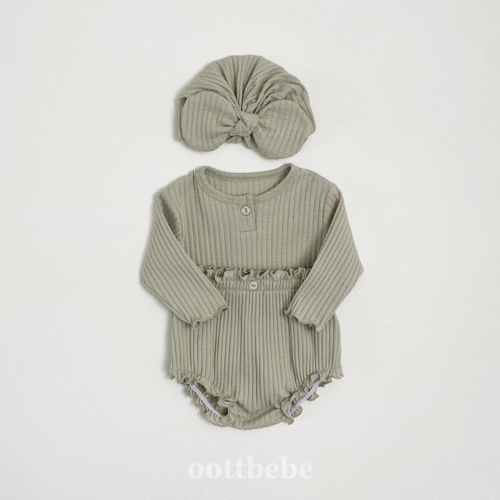Oott Bebe - Korean Baby Fashion - #babylifestyle - Kiki Rib Bloomer Set - 9