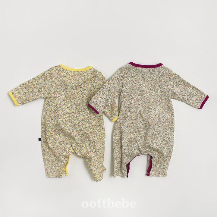 Oott Bebe - Korean Baby Fashion - #onlinebabyboutique - Lace Flower Full Body Suit Bonnet Set - 9