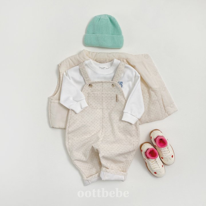 Oott Bebe - Korean Children Fashion - #Kfashion4kids - Creamy Overalls - 5