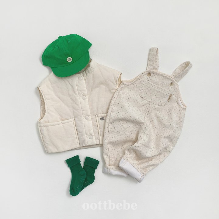 Oott Bebe - Korean Children Fashion - #childofig - Creamy Overalls - 10