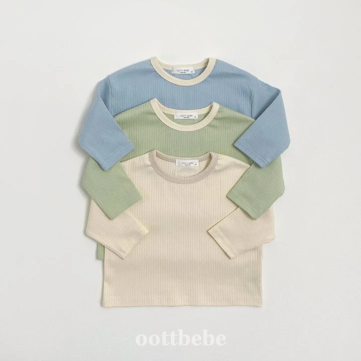 Oott Bebe - Korean Children Fashion - #childofig - Pure Rib Top Bottom Set - 9