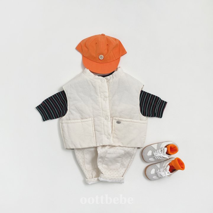 Oott Bebe - Korean Children Fashion - #childofig - Creamy Vest