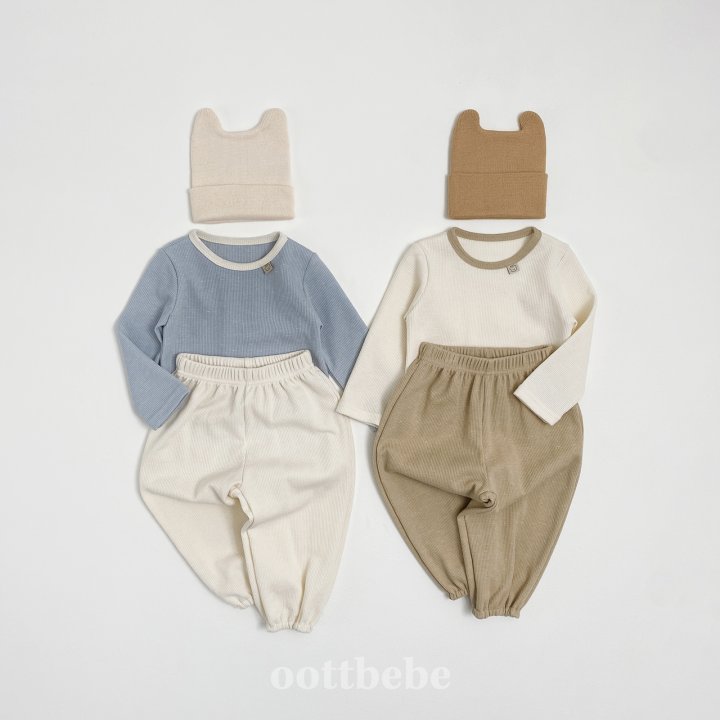 Oott Bebe - Korean Children Fashion - #childofig - Tone Tone Top Bottom Set
