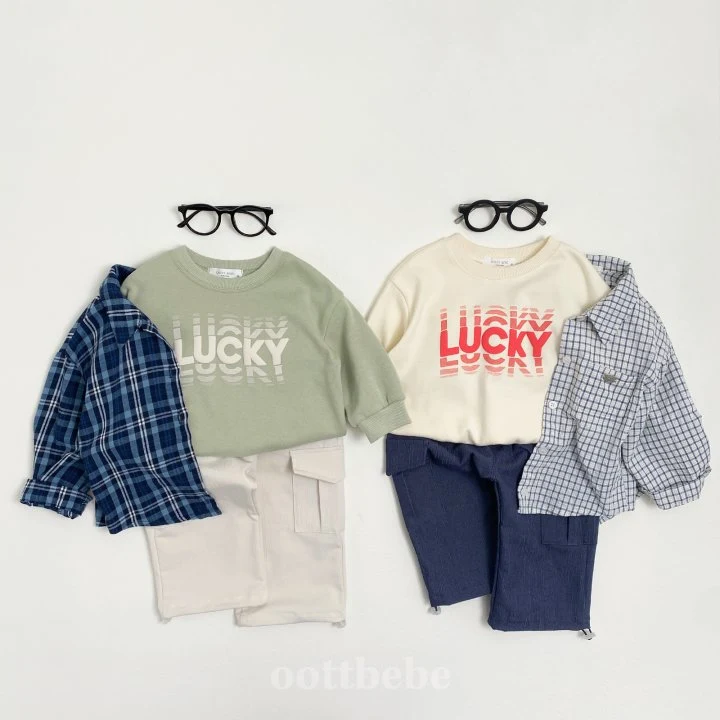 Oott Bebe - Korean Children Fashion - #childrensboutique - Lucky Sweatshirts