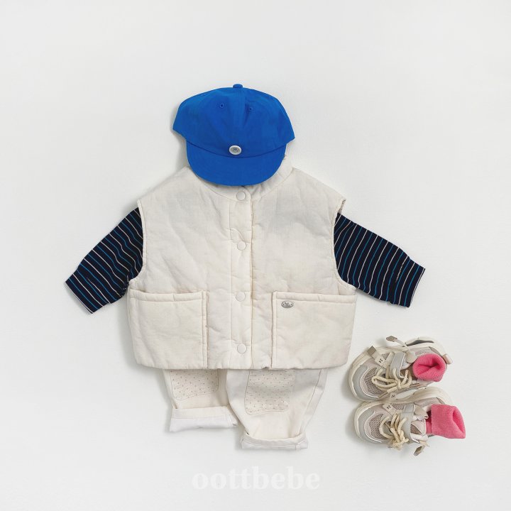 Oott Bebe - Korean Children Fashion - #childrensboutique - Creamy Vest - 3