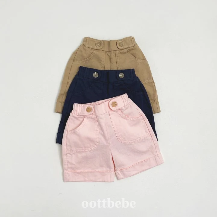 Oott Bebe - Korean Children Fashion - #designkidswear - Button Pants
