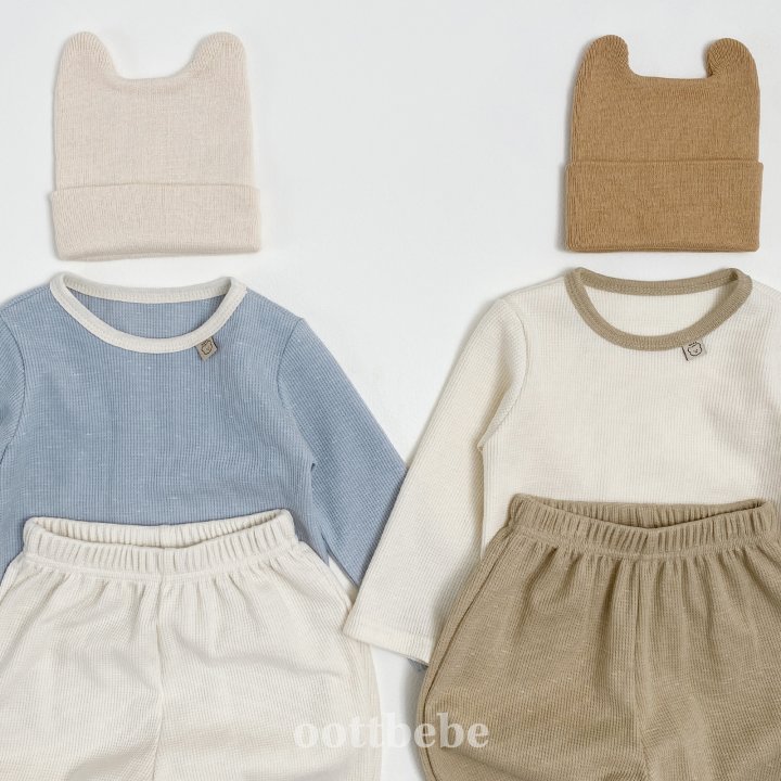 Oott Bebe - Korean Children Fashion - #designkidswear - Tone Tone Top Bottom Set - 3