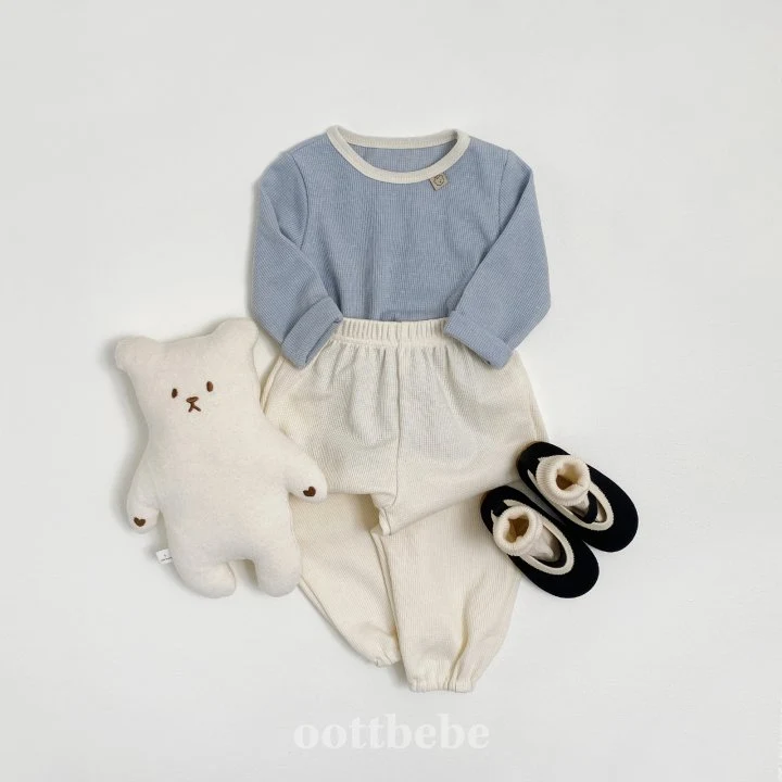 Oott Bebe - Korean Children Fashion - #kidsstore - Tone Tone Top Bottom Set - 7