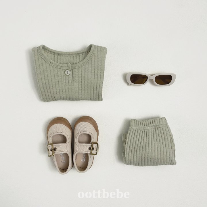 Oott Bebe - Korean Children Fashion - #kidzfashiontrend - Kiki Rib Top Bottom Set - 10