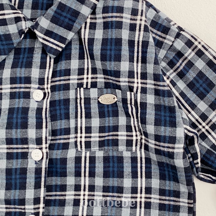 Oott Bebe - Korean Children Fashion - #kidzfashiontrend - Rona Check Shirt - 7