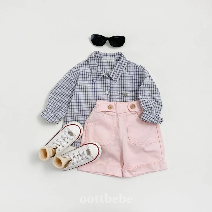 Oott Bebe - Korean Children Fashion - #magicofchildhood - Rona Check Shirt - 10