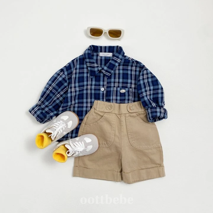 Oott Bebe - Korean Children Fashion - #minifashionista - Rona Check Shirt - 11