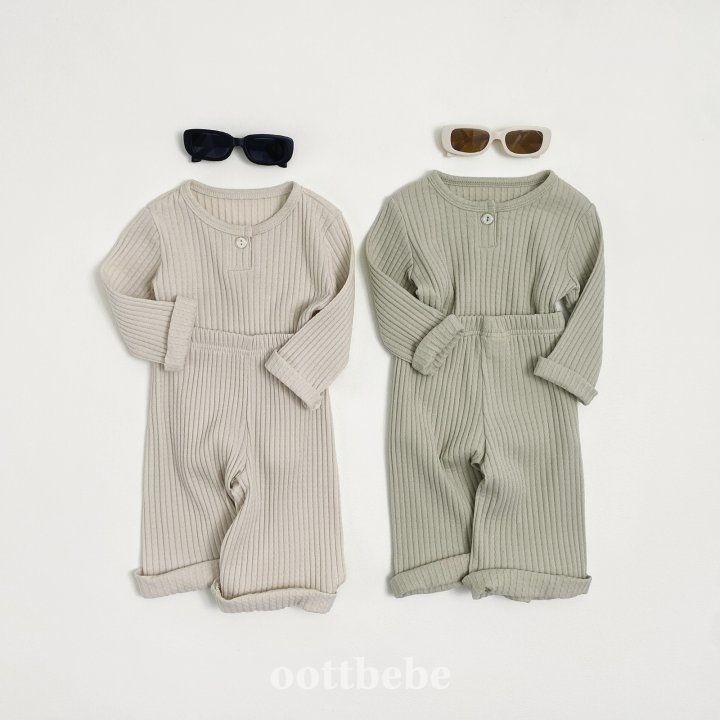 Oott Bebe - Korean Children Fashion - #prettylittlegirls - Kiki Rib Top Bottom Set