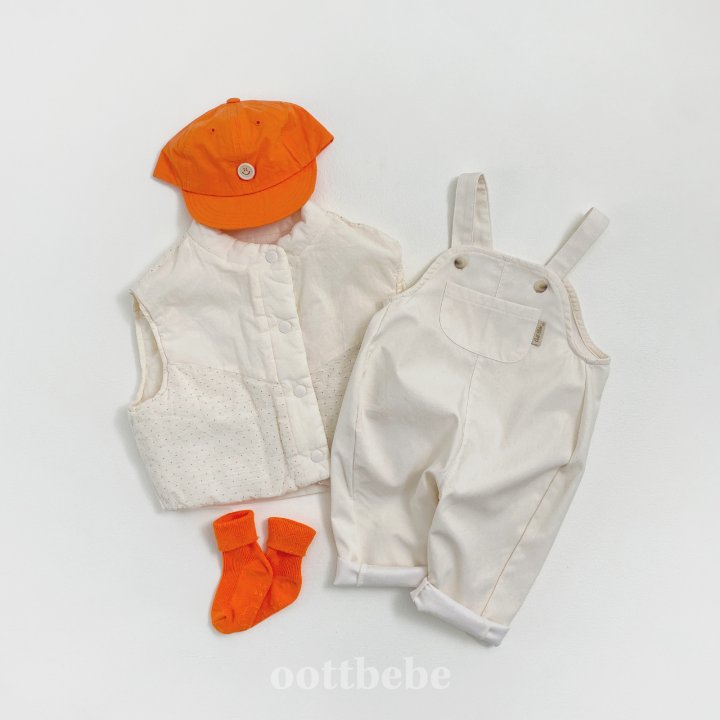Oott Bebe - Korean Children Fashion - #prettylittlegirls - Creamy Overalls - 9