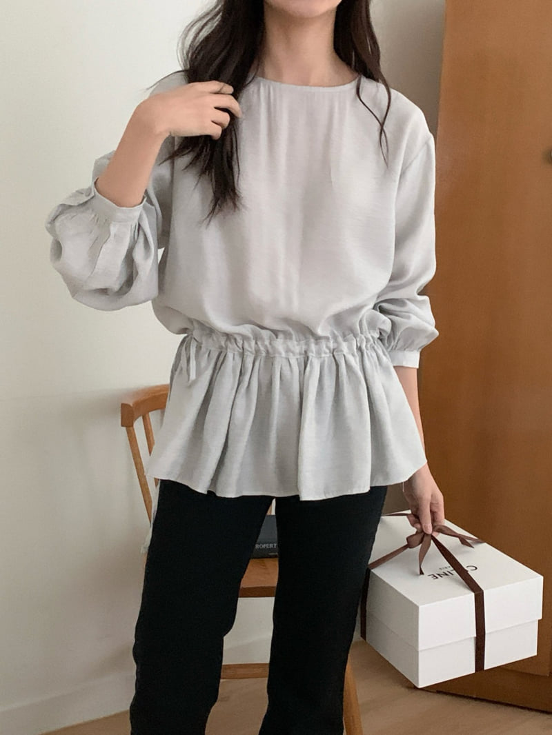Osense - Korean Women Fashion - #momslook - Plain Ruffle Blouse - 11