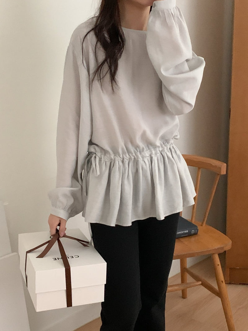 Osense - Korean Women Fashion - #momslook - Plain Ruffle Blouse - 9