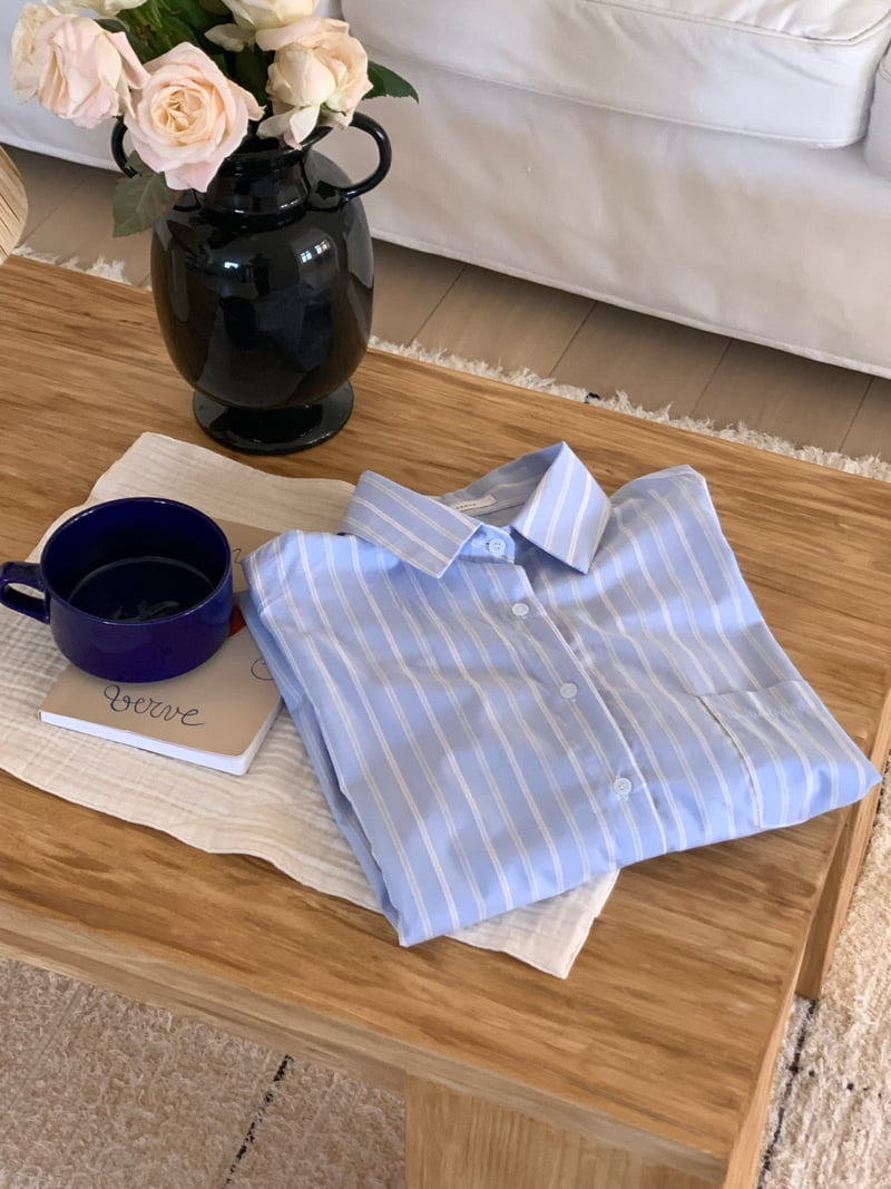 Osense - Korean Women Fashion - #momslook - If Stripe Shirt - 7
