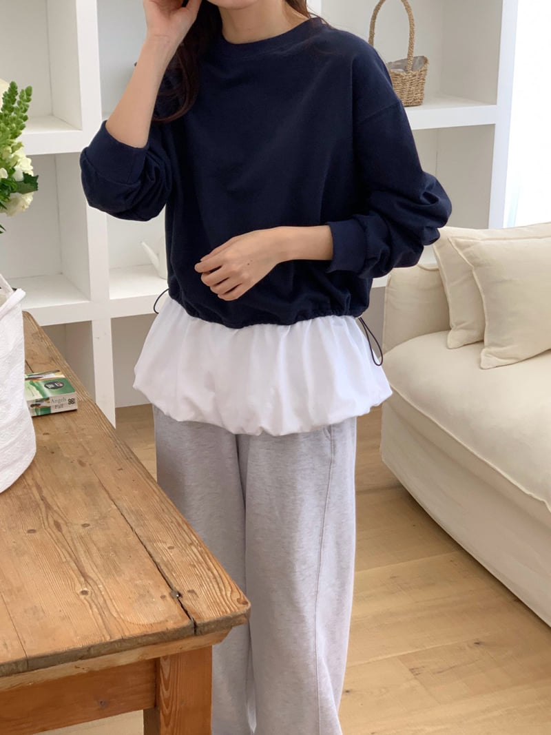 Osense - Korean Women Fashion - #momslook - Balloon Raglan Sweatshirts - 10