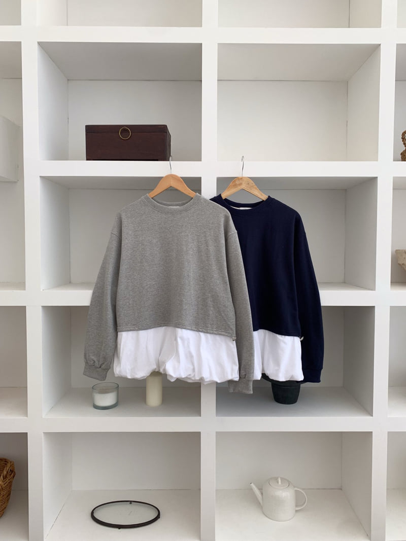 Osense - Korean Women Fashion - #momslook - Balloon Raglan Sweatshirts - 6