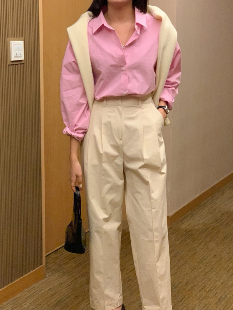 Osense - Korean Women Fashion - #pursuepretty - Pastel Basic Shirt - 5