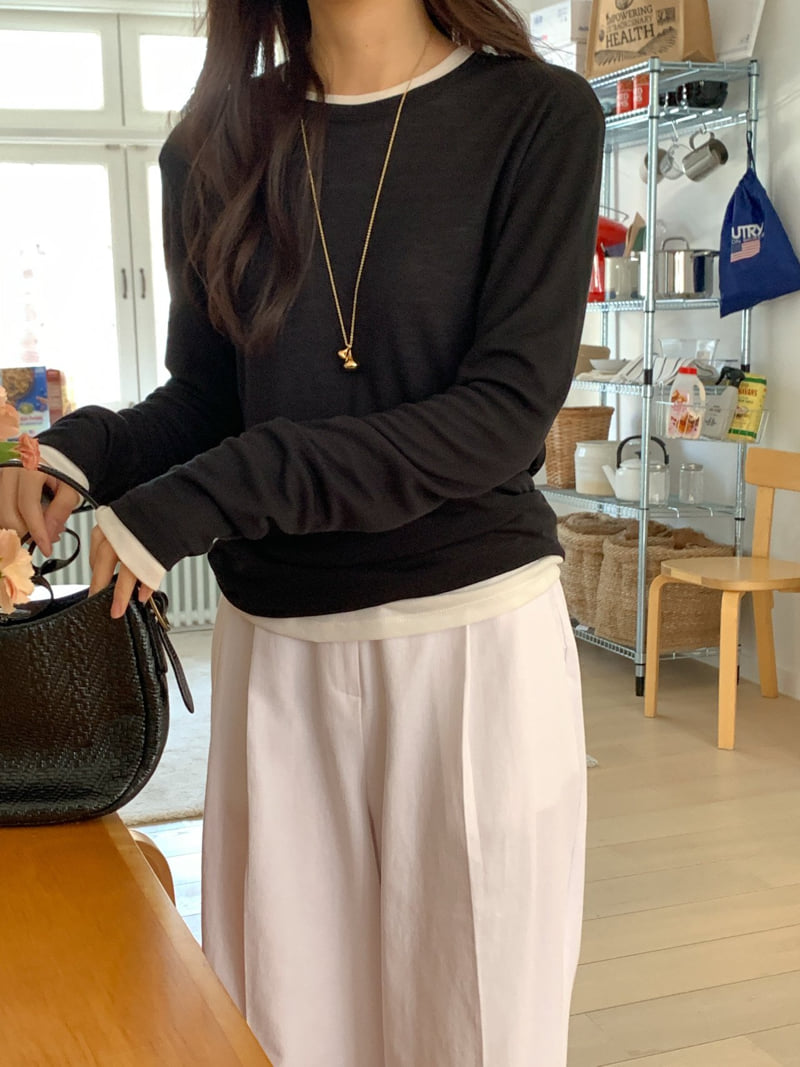 Osense - Korean Women Fashion - #shopsmall - Basic Tencel Tee - 5