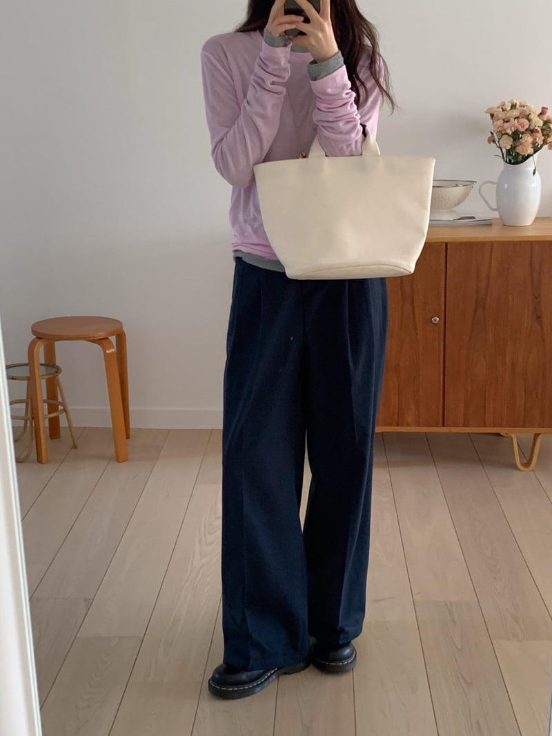 Osense - Korean Women Fashion - #romanticstyle - Cozy Cotton Pants - 4