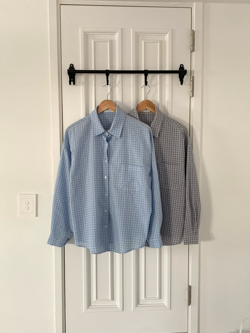 Osense - Korean Women Fashion - #shopsmall - Friend Check Shirt - 3
