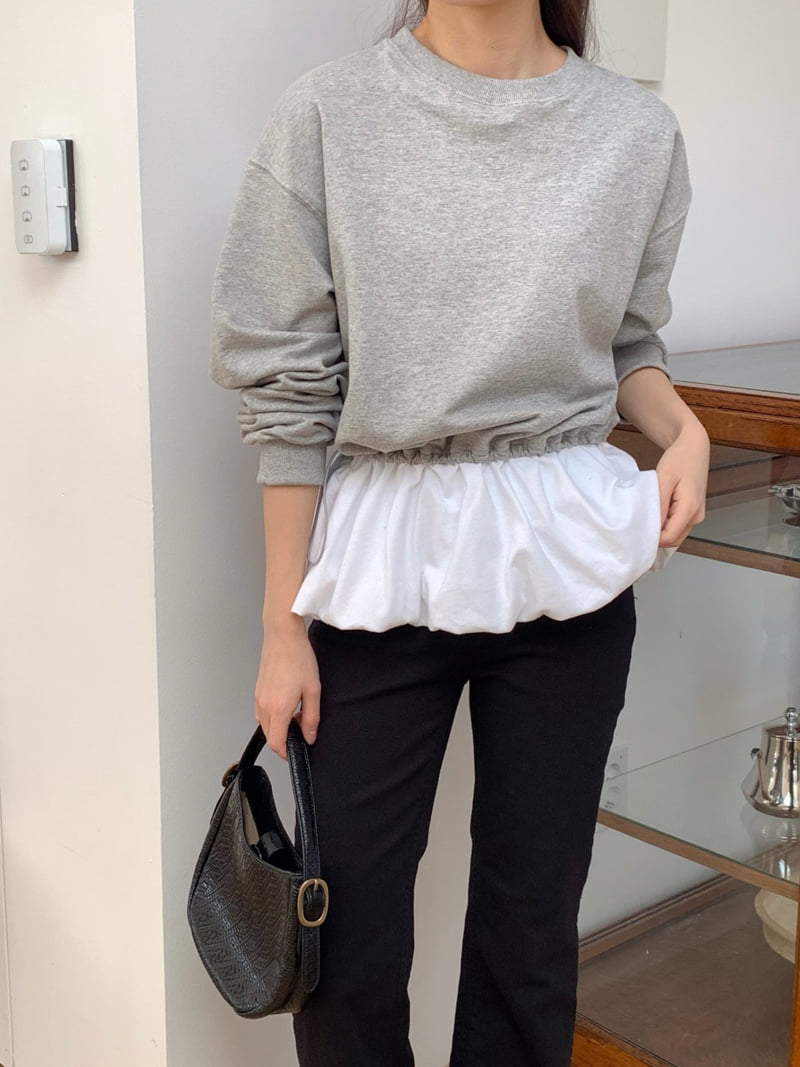 Osense - Korean Women Fashion - #thatsdarling - Balloon Raglan Sweatshirts - 2
