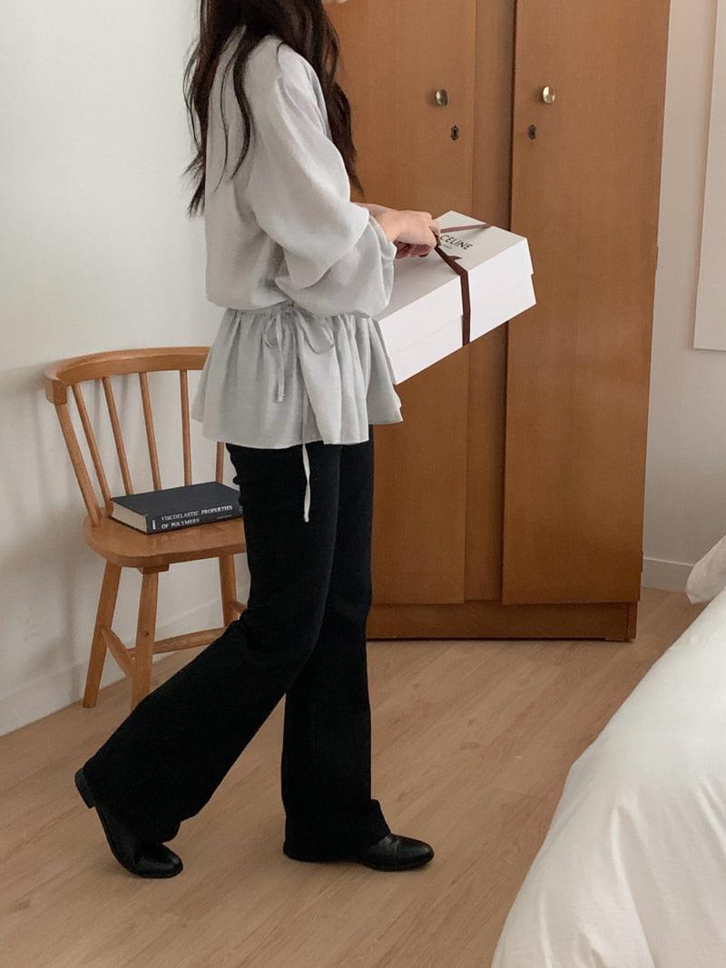 Osense - Korean Women Fashion - #womensfashion - Plain Ruffle Blouse - 10